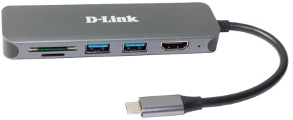 Hub USB-C 6 in 1 con HDMI/lettore di schede/Power Delivery DUB-2327