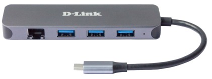 Hub USB-C 5 in 1 con Gigabit Ethernet/Power Delivery DUB-2334