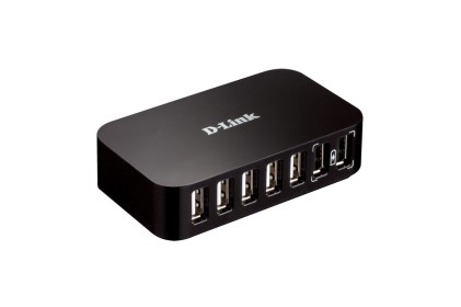 D-Link DUB-H7 USB 2.0 Type-B 480 Mbit/s Nero