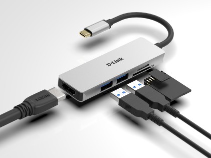 D-Link DUB-M530 replicatore di porte e docking station per notebook Cablato USB 3.2 Gen 1 (3.1 Gen 1) Type-C Alluminio, Nero