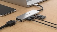 D-LINK USB-C 5-port USB 3.0 hub with HDMI and SD and microSD card reader