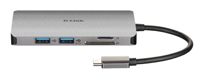 D-Link DUB-M610 replicatore di porte e docking station per notebook Cablato USB 3.2 Gen 1 (3.1 Gen 1) Type-C Alluminio, Nero