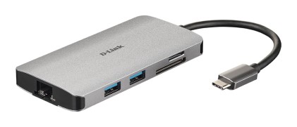 D-Link DUB-M810 replicatore di porte e docking station per notebook Cablato Thunderbolt 3 Argento