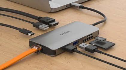 D-Link DUB-M810 replicatore di porte e docking station per notebook Cablato Thunderbolt 3 Argento