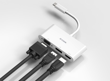 Adattatore USB-C da 3 a 1 a HDMI/VGA/DisplayPort