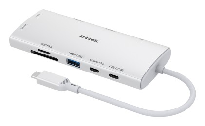 D-Link DUP-A01 hub di interfaccia USB 3.2 Gen 1 (3.1 Gen 1) Type-C 10000 Mbit/s Bianco