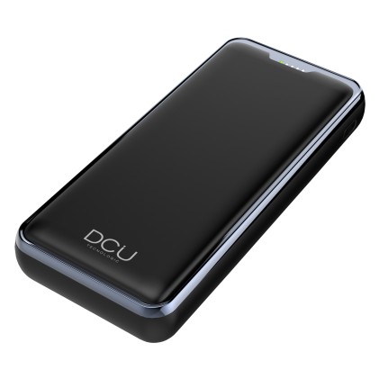 DCU Tecnologic Power Bank Laptop 20000mAH - Ricarica Rapida 45W e 22,5W - Doppia Uscita USB - Grande Capacit&agrave; - Polimeri di Litio - Tipo C e Lightning - Leggero e Compatto - Colore Nero