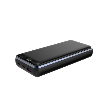 DCU Tecnologic Power Bank Laptop 20000mAH - Ricarica Rapida 45W e 22,5W - Doppia Uscita USB - Grande Capacit&agrave; - Polimeri di Litio - Tipo C e Lightning - Leggero e Compatto - Colore Nero