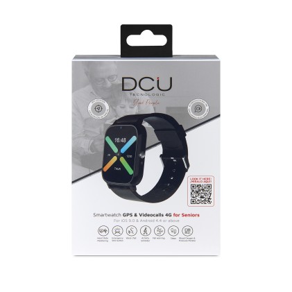 DCU Advance Tecnologic 34159040 smartwatch e orologio sportivo 4,29 cm (1.69") LCD 26 mm Digitale 360 x 360 Pixel Touch screen 4G Nero GPS (satellitare)