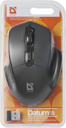 Mouse ottico senza fili Defender Datum MB-345 Nero, 4D, 800-1600 dpi