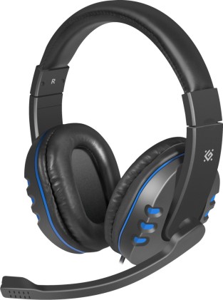 Cuffie da gaming Defender Warhead G-160 nero+blu, cavo 2,5 m