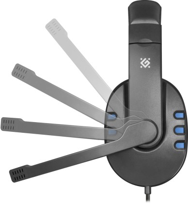 Cuffie da gaming Defender Warhead G-160 nero+blu, cavo 2,5 m