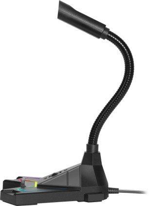 Microfono per streaming da gioco Defender Pitch GMC 200 3,5 mm, LED, cavo 1,5 m