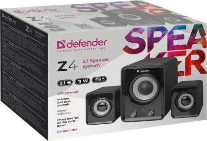 Sistema di altoparlanti 2.1 Defender Z4 11 W, alimentato tramite USB