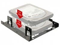 DELOCK Installation frame 3.5inch > 2x 2.5inch 70mm ?&ugrave; 100mm HDD black