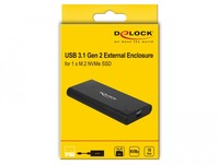 DELOCK External Enclosure for M.2 NVMe PCIe SSD with SuperSpeed USB 10 Gbps USB 3.1 Gen 2 USB Type-C female