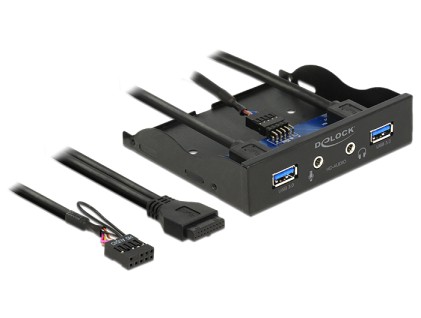 DELOCK 3.5 Front Panel > 2 x USB 3.0 + HD-Audio