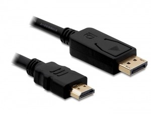 DeLOCK Cable Displayport > HDMI m/m 2m Nero