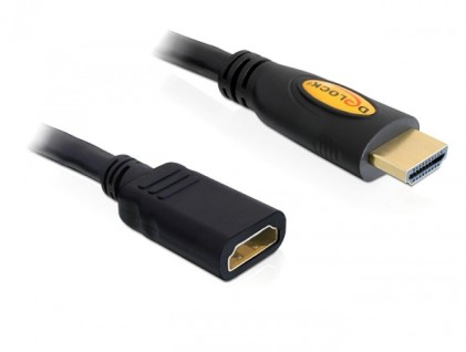 DELOCK Extension Cable High Speed HDMI with Ethernet &Ocirc;&Ccedil;&ocirc; HDMI A male > HDMI A female 1m