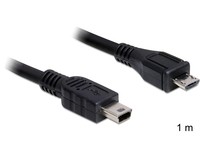 DELOCK cable USB micro-B St/ USB mini St 1m