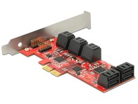 DELOCK PCI Express Card > 10 x intern SATA 6 Gb/s &Ocirc;&Ccedil;&ocirc; Low Profile Form Faktor