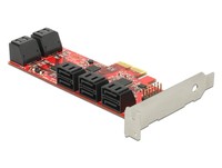 DELOCK PCI Express Card > 10 x intern SATA 6 Gb/s &Ocirc;&Ccedil;&ocirc; Low Profile Form Faktor