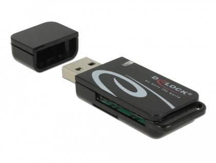 DeLOCK Mini lettore di schede USB 2.0 con slot SD e Micro SD