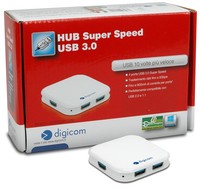 Digicom Hub 4 Porte Usb3.0 Alimentazione Da Rete