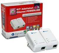 Digicom Kit N.2 Powerline 500M 1 Porta Rj45 10/100