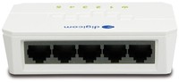 Digicom Switch 5 Porte 10/100 Plastica Formato Mini Bianco