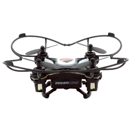 Dromocopter Drone Ducaticorse Nero Batteria Li-Po 5Min Di Volo Cavo Usb X Ricarica Set 4Pz Eliche Ricambio