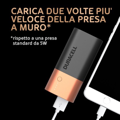 Duracell Powerbank 6700 mAh Nero, Oro