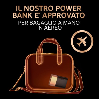 Duracell Powerbank 10050 mAh Nero, Oro