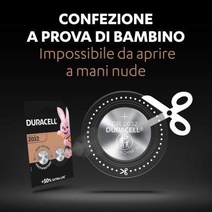 Duracell Batteria Bottone In Litio 3V Non Ricaricabile Confezione Da 2