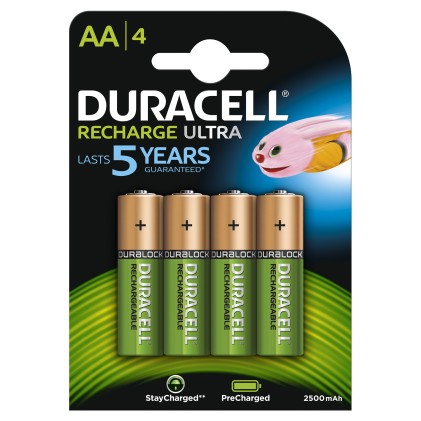 Duracell 4xAA 2400mAh Batteria ricaricabile