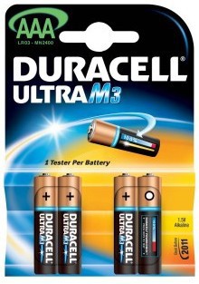 Duracell Pile Alcaline Aaa Ultra Power Non Ricaricabili Pacco Da 4Pile