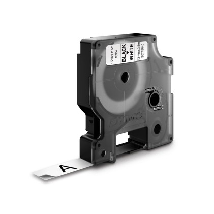 ORIGINALE DYMO Nastro Nero su bianco S0718040 16957 12mm x 3,5m, Nastro-Nylon-D1