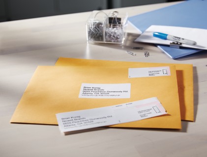 ORIGINALE DYMO Etichette Bianco S0722370 99010 bianche etichette per l&#39;idirizzio, 89x28mm, 2x130