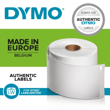 ORIGINALE DYMO Etichette S0722480 99019 Etichette per raccoglitori, 190x59mm, bianco, 1x110 Etichette