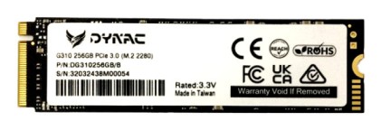 Dynac Ssd Interno Pcie Gen3(M.2 2280) 256Gb