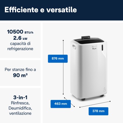 Condizionatore Portatile De Longhi Pinguino Pac Em93 Silent 0151456004