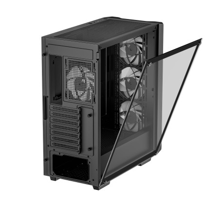 Case DeepCool Mid Tower CC560 ARGB V2 Black, 4 ventole da 120 ARGB