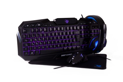 Deep Gaming DG-KTRAA-10 tastiera Mouse incluso USB QWERTY Spagnolo Nero