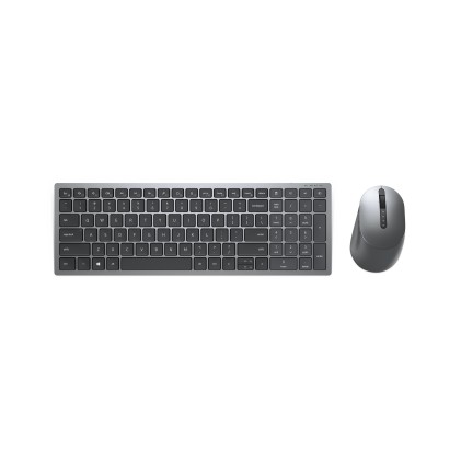 Dell Bundle Tastiera + Mouse Wireless Ergonomica, Layout Ita, Grigio