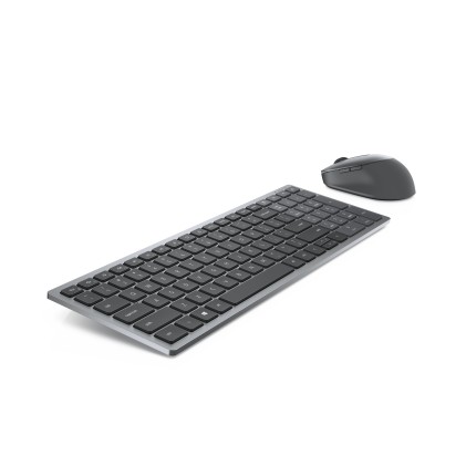 Dell Bundle Tastiera + Mouse Wireless Ergonomica, Layout Ita, Grigio