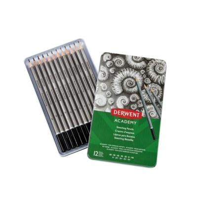 Derwent Academy matita a carboncino 12 pz Grigio