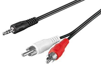 Cavo Stereo Per Collegamento Casse/Pc - 1 Connettore 3.5 Mm./ 2 Connettori Cinch (Rca) Maschio Mt.10