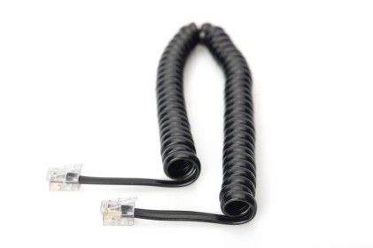Cavo Di Connessione Per Cornetta Telefonica A Spirale Mt 2 (Cm 30) Colore Nero