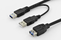 CAVO ADATTATORE ALIMENTAZIONE Y USB 3.0 CONNETTORI "A" CM 30