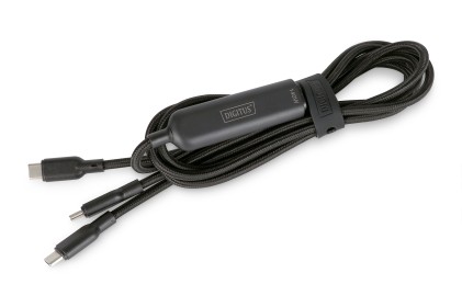 Digitus Cavo Di Ricarica Usb-C 2In1, 140 W, 1,8 Mt